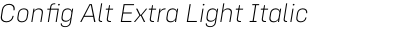 Config Alt Extra Light Italic